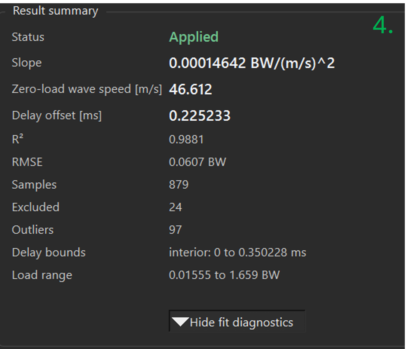 Figure 8: Calibration results summary.