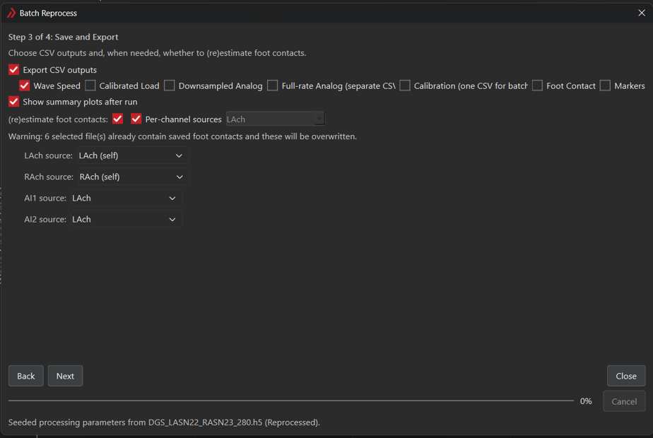 Figure 8: Batch Process file-selection step used to choose source files.