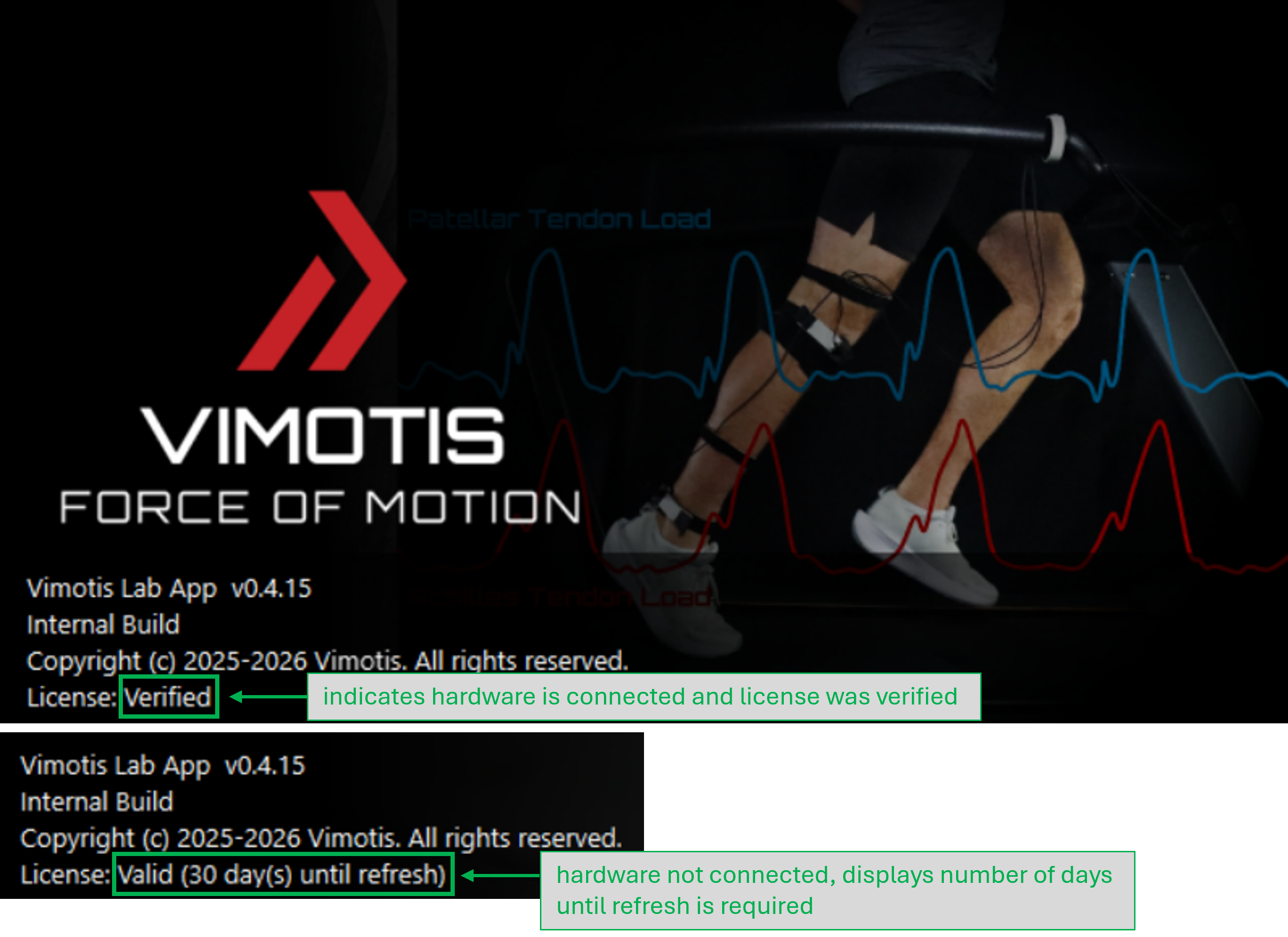 Figure 1: Splash screen license information.